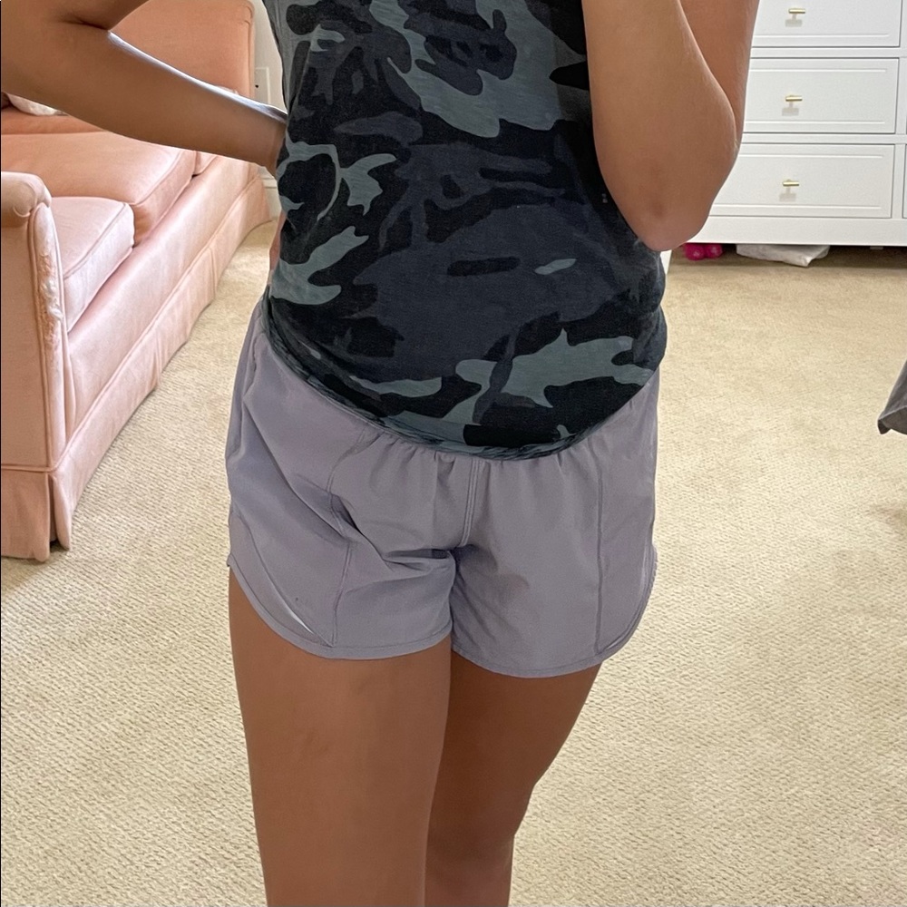 light purple lululemon short size 4 tall